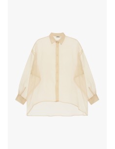 Camisa oversize transparente com mangas largas Dixie