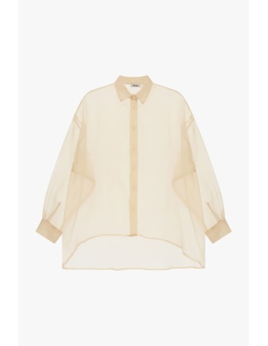 Camisa oversize transparente com mangas largas Dixie