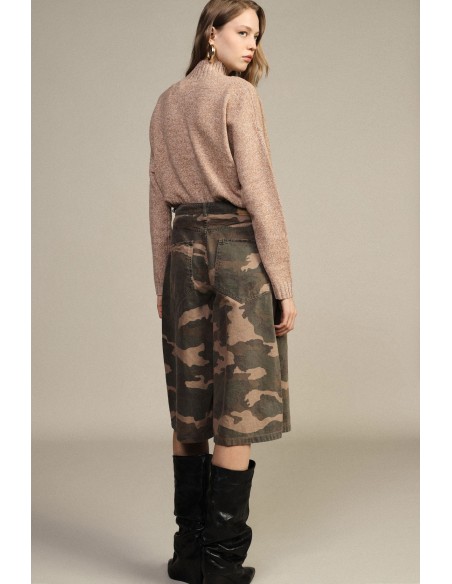 Bermudas estampadas de cinco bolsos, corte amplo Dixie