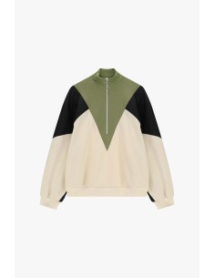 Sweatshirt sem capuz com fecho e detalhes geométricos Dixie 2