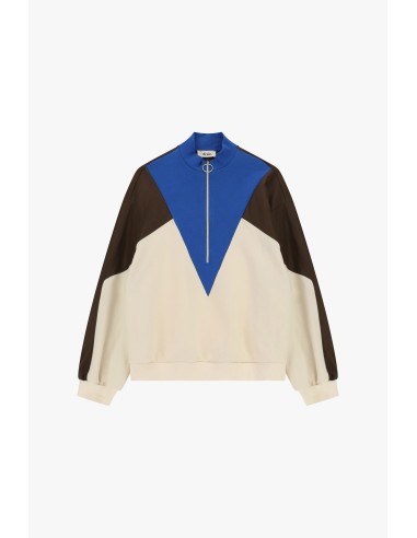 Sweatshirt sem capuz com fecho e detalhes geométricos Dixie