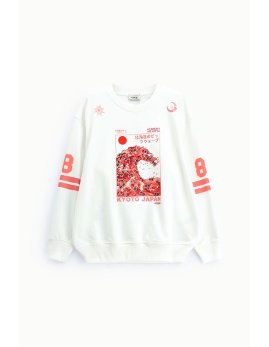 Sweatshirt de gola redonda com estampado Kyoto e detalhes gráficos Dixie