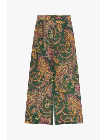 Calças Palazzo com padrão Paisley de cintura subida Dixie