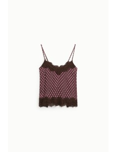 Top com alças finas e renda estampada Dixie 2