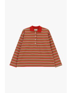 Camisola às riscas com gola e botões frontais Dixie 2