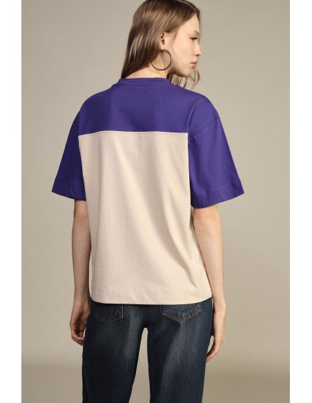 T-Shirt com Estampado de Tigre e Flores e Mangas Curtas Dixie