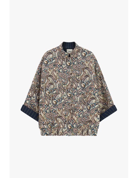Bomber com padrão paisley e mangas largas Dixie