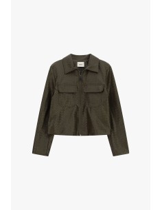 Casaco-camisa curto com bolsos frontais Dixie