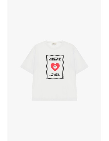 T-Shirt de gola redonda com estampado de coração e frase Dixie
