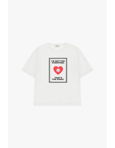 T-Shirt de gola redonda com estampado de coração e frase Dixie