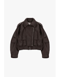 Casaco estilo biker com bolsos aplicados Dixie