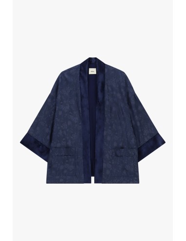 Casaco Duster Largo em Jacquard com Perfis em Contraste Dixie