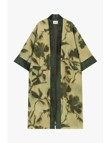 Casaco Duster com Padrão Floral e Bolsos Frontais Dixie