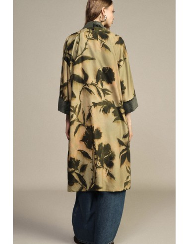 Casaco duster com padrão floral e bolsos frontais Dixie