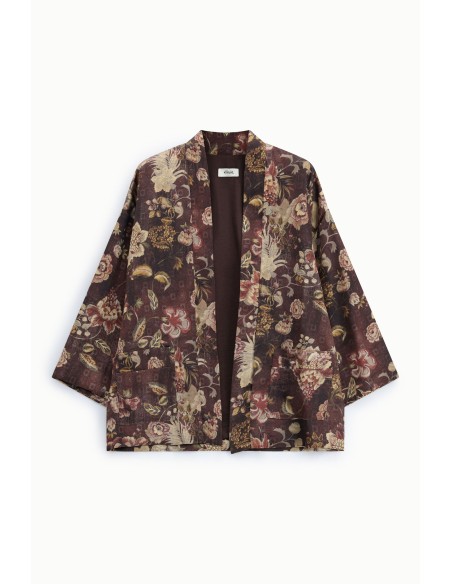 Casaco curto com padrão floral e bolsos Dixie