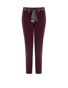 Calças skinny de poliviscose com elástico atrás e lenço com logótipo Rinascimento 2