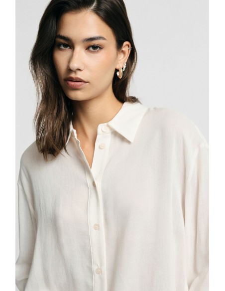 Camisa de corte regular com colarinho clássico Please
