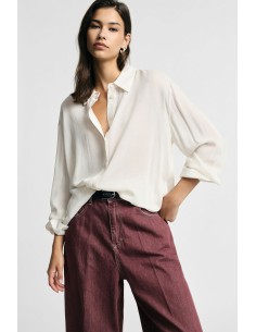 Camisa de corte regular com gola clássica Please