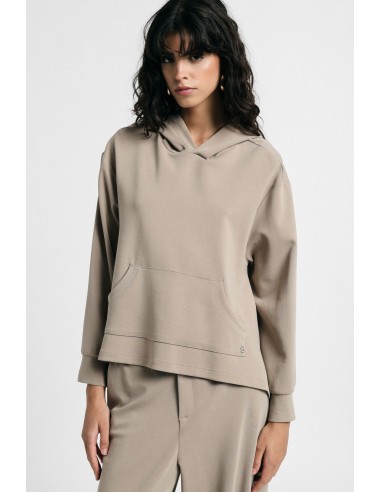 Sweatshirt Com Capuz Bainha Assimétrica Please