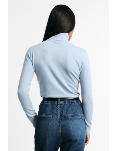 Camisola de gola alta de mangas compridas de cor lisa Please
