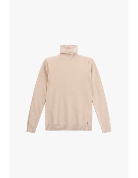 Camisola de gola alta de mangas compridas lisa Please