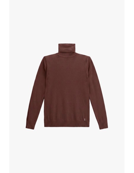 Camisola de gola alta de manga comprida lisa Please