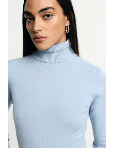 Camisola de gola alta de mangas compridas lisa Please