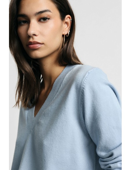 Camisola de malha com decote em V e corte regular Please