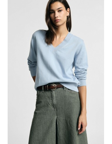 Camisola Pullover Decote em V Corte Regular Please
