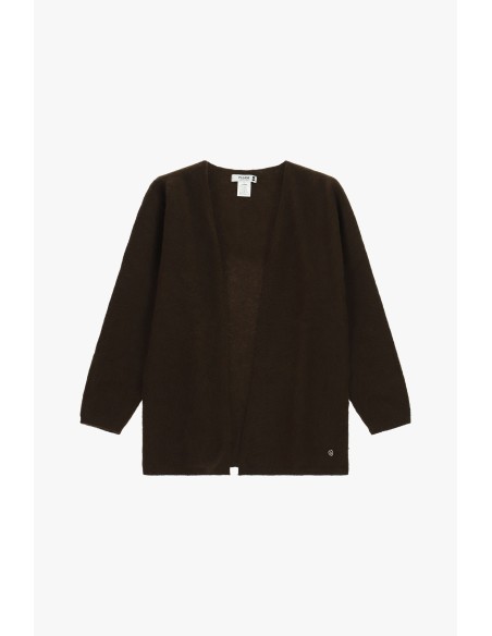 Cardigan comprido aberto sem botões Please