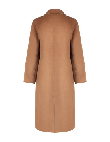 Casaco comprido artesanal em tecido de mistura de lã Rinascimento