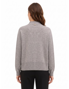 Camisola oversized de gola alta em lã com costura central Rinascimento 2