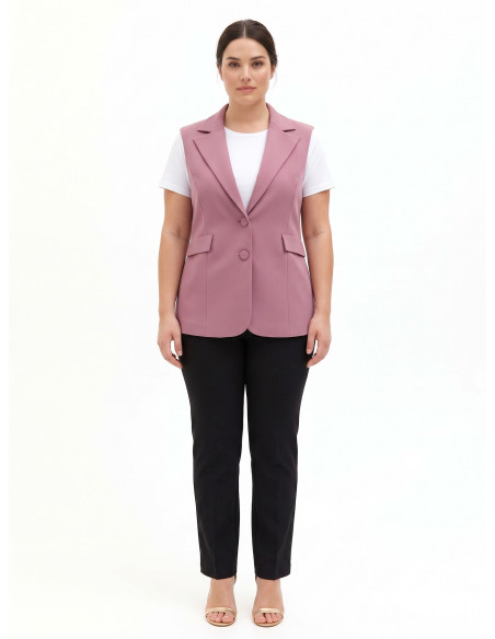 Colete Curvy cintado em crepe scuba Rinascimento Curvy