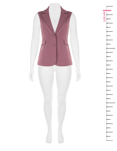 Colete Curvy cintado em crepe scuba Rinascimento Curvy