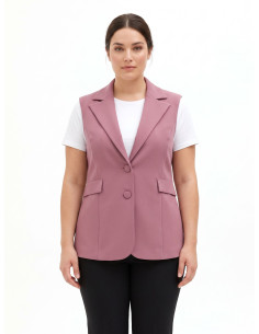 Colete Curvy cintado em crepe scuba Rinascimento Curvy