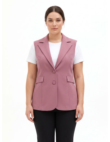 Colete Curvy cintado em crepe scuba Rinascimento Curvy