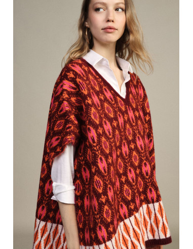 Camisola sem mangas em jacquard com padrão geométrico Dixie