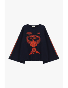 Sweatshirt larga com estampado frontal e mangas largas Dixie 2