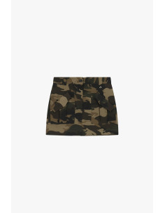Saia curta com padrão camuflado e bolsos aplicados Dixie 2