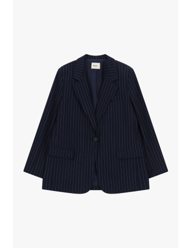Blazer às riscas com lenço bandana e franjas Dixie