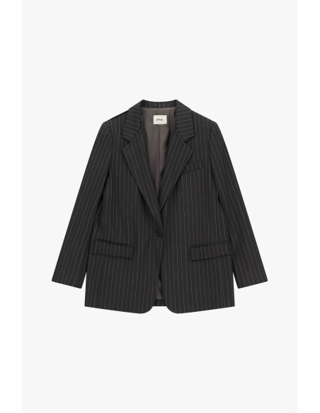 Blazer às riscas com lenço bandana e franjas Dixie