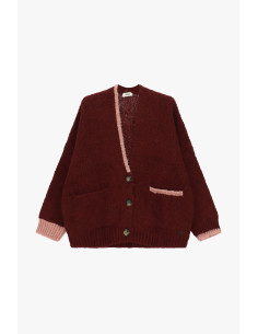 Cardigan oversize com acabamentos contrastantes e bolsos Dixie 2