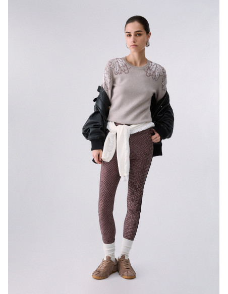 Camisola jacquard com strass Liu Jo