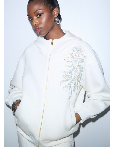 Casaco oversized com bordado de joias Liu Jo
