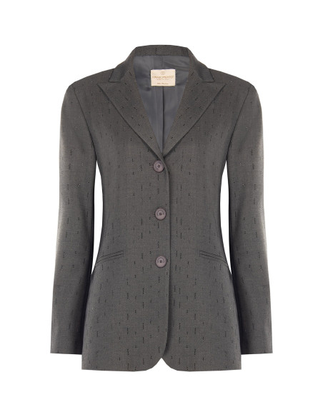 Casaco blazer de poliviscose com strass Rinascimento