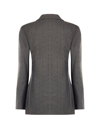 Casaco blazer de poliviscose com strass Rinascimento