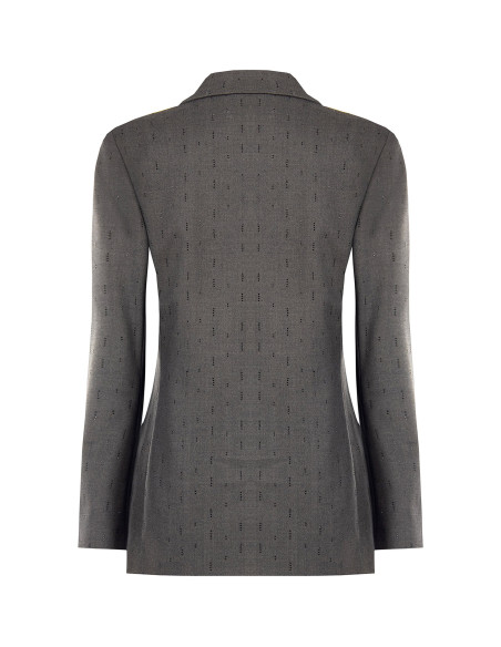 Casaco blazer de poliviscose com strass Rinascimento