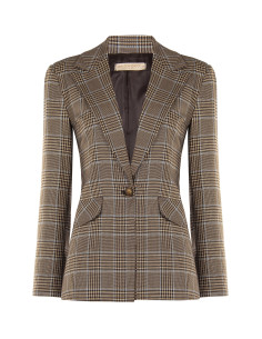 Blazer cintado aos quadrados em poliviscose Rinascimento