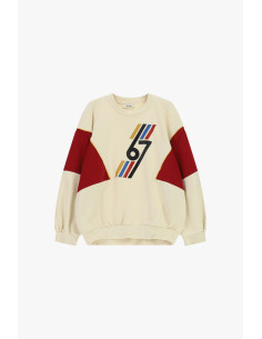 Sweatshirt de gola redonda com detalhes gráficos e aplicações Dixie 2