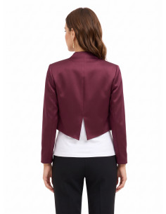 Bolero de cetim com costas de corte smoking Rinascimento 2